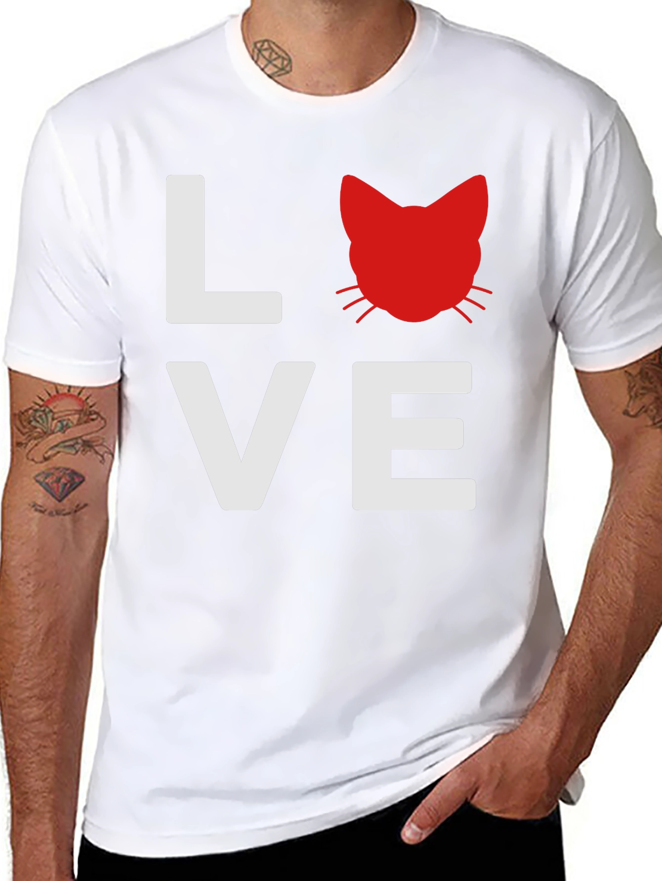 Love Cat T-Shirt - Stylish Mens Tee