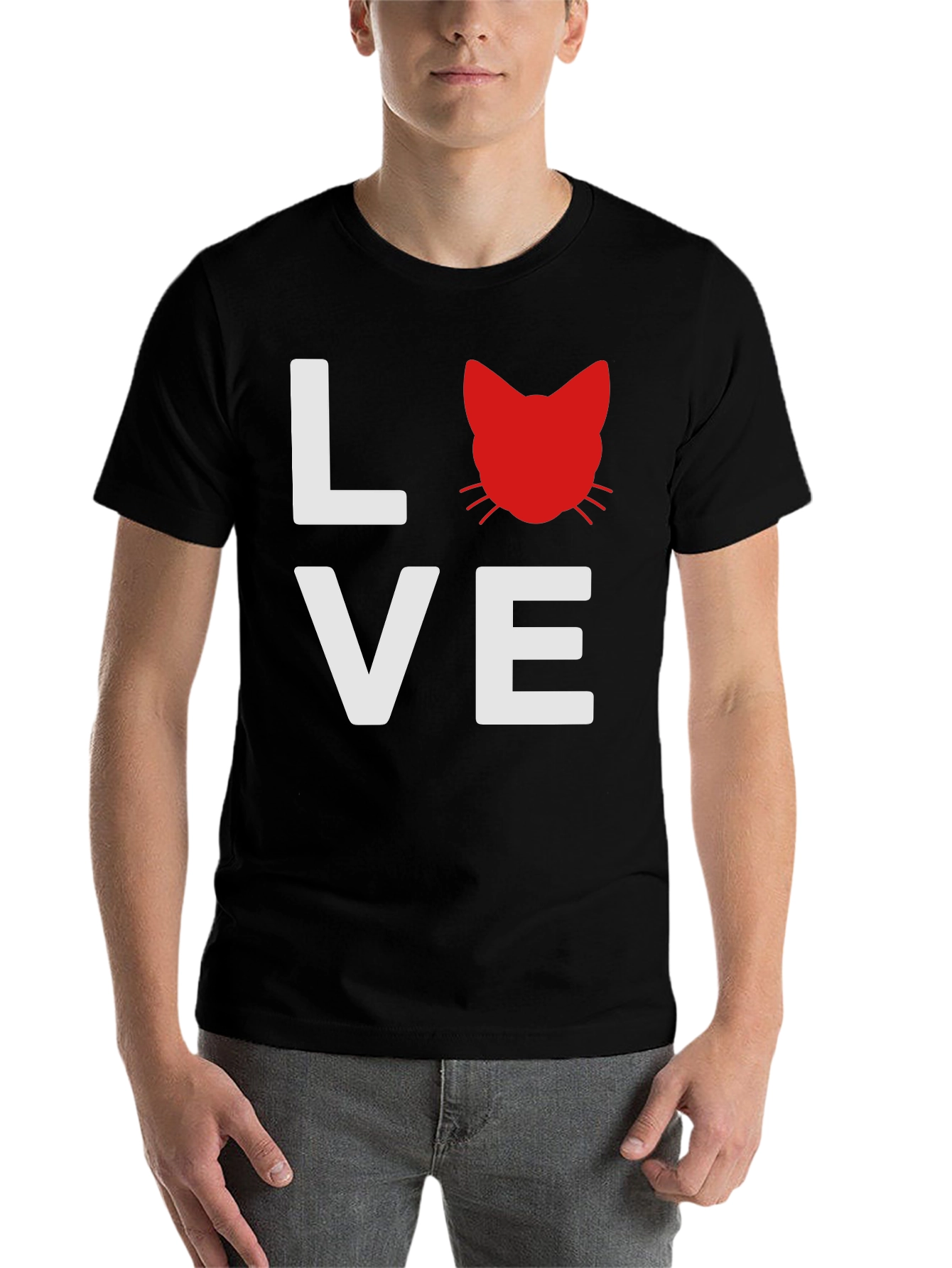 Love Cat T-Shirt - Stylish Mens Tee
