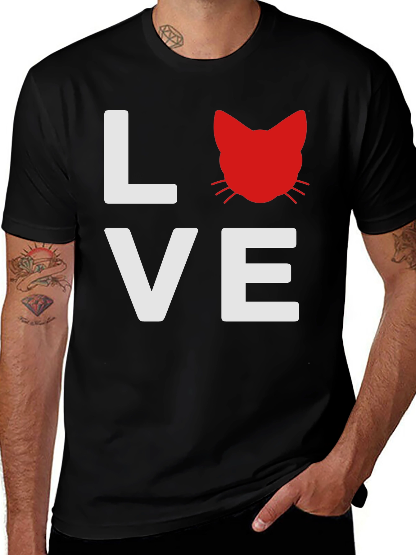 Love Cat T-Shirt - Stylish Mens Tee
