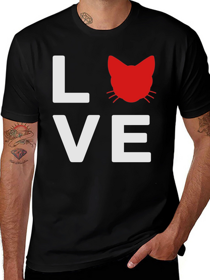 Love Cat T-Shirt - Stylish Mens Tee