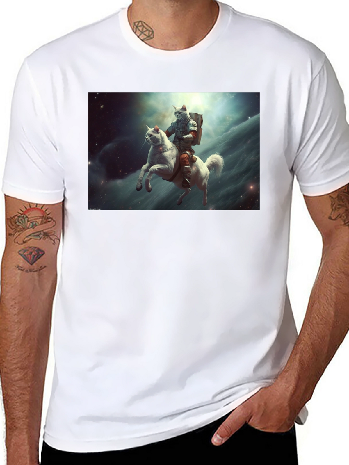 Cat Cosmonaut Horse Rider T-Shirt