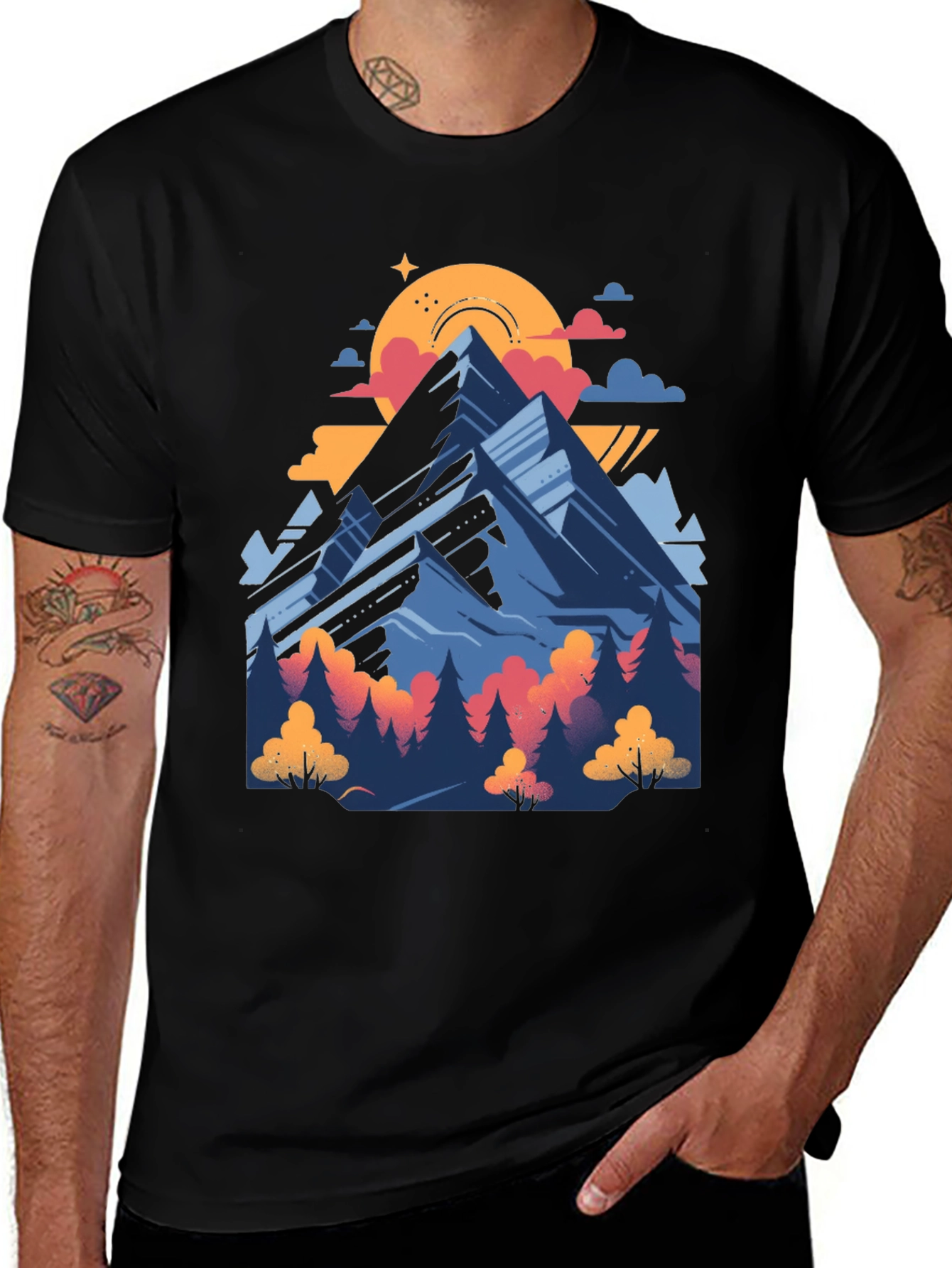 Mountain Graphic Tee - Nature Adventure Shirt