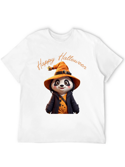 Happy Halloween Panda Witch T-Shirt