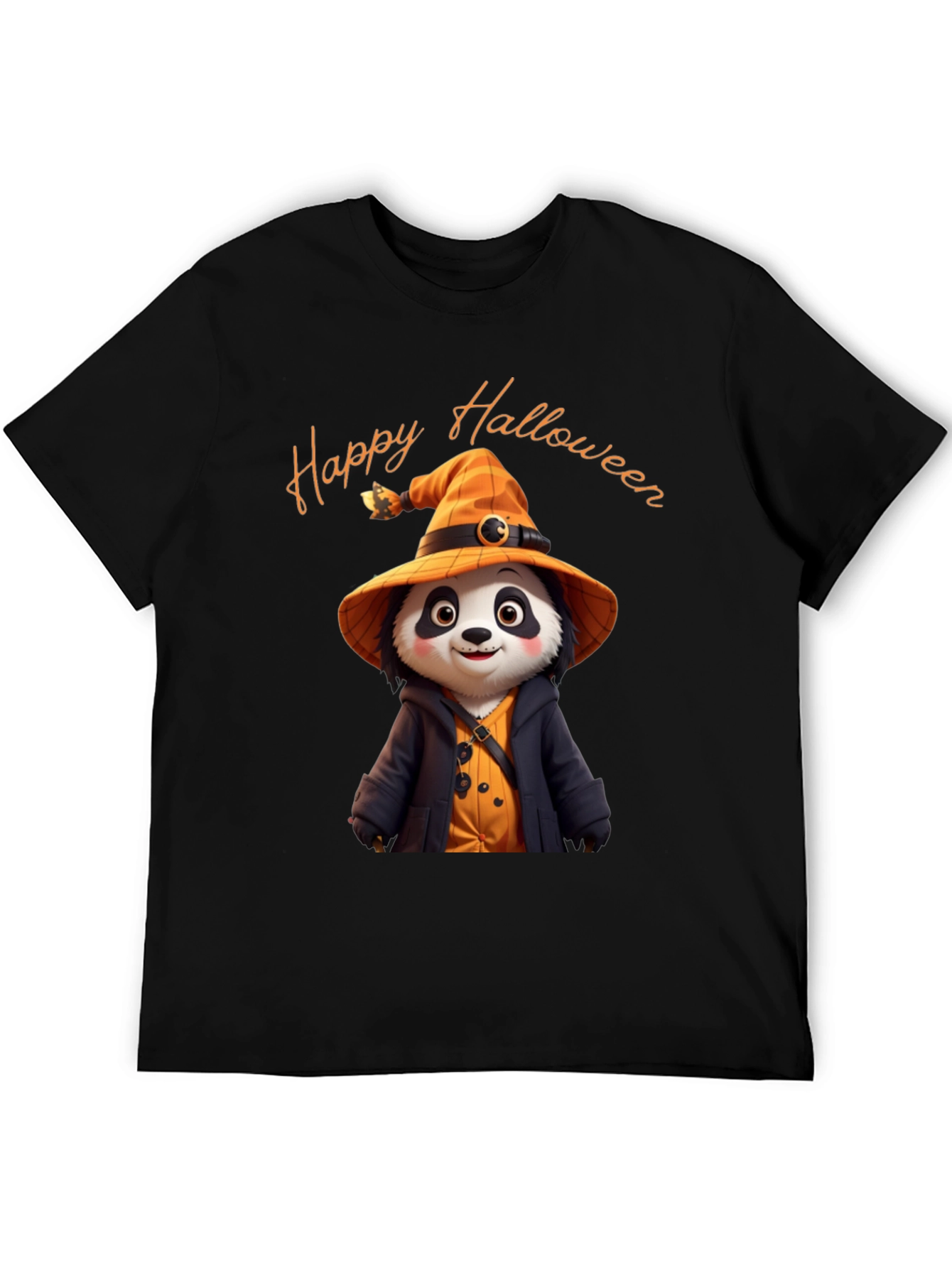 Happy Halloween Panda Witch T-Shirt