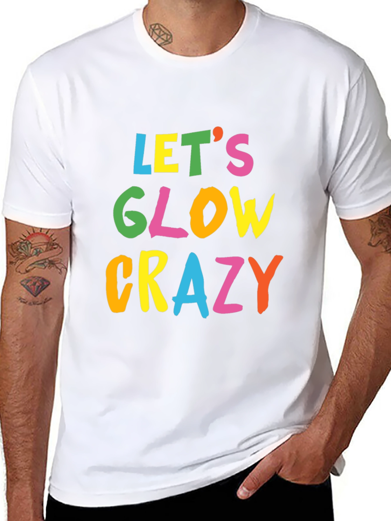 Lets Glow Crazy Black T-Shirt