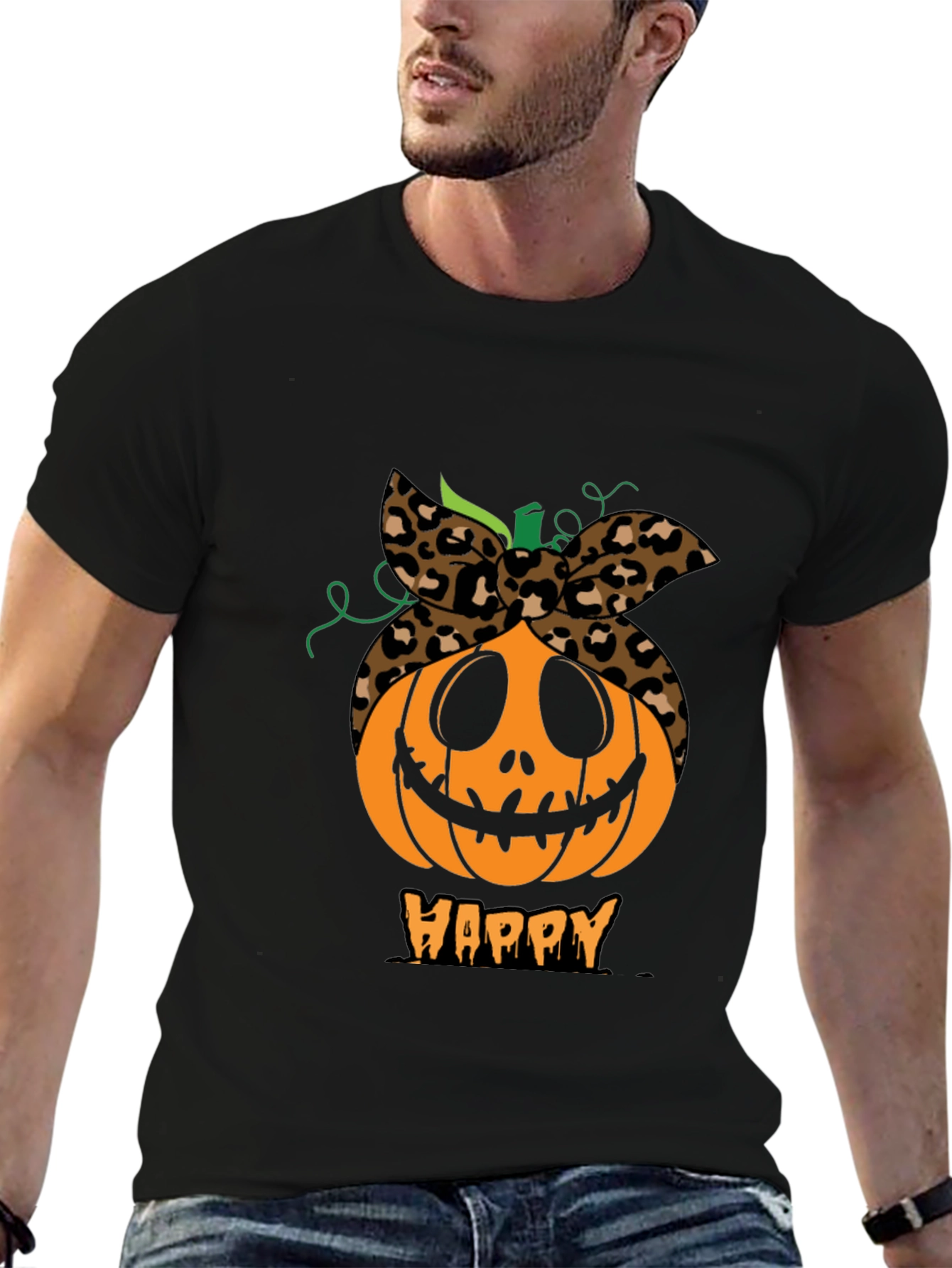 Happy Pumpkin Headband Graphic Tee
