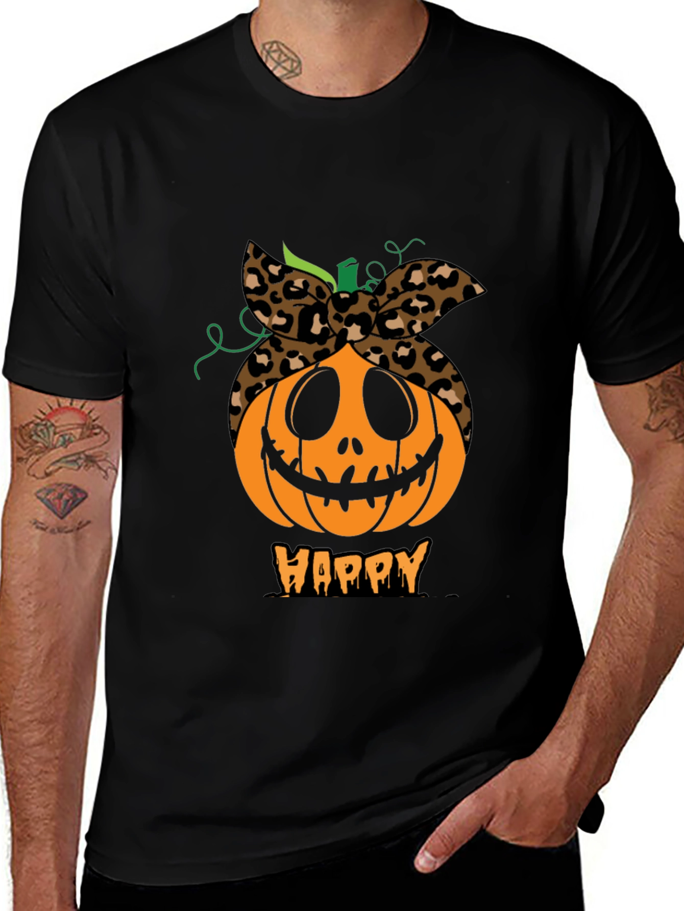 Happy Pumpkin Headband Graphic Tee