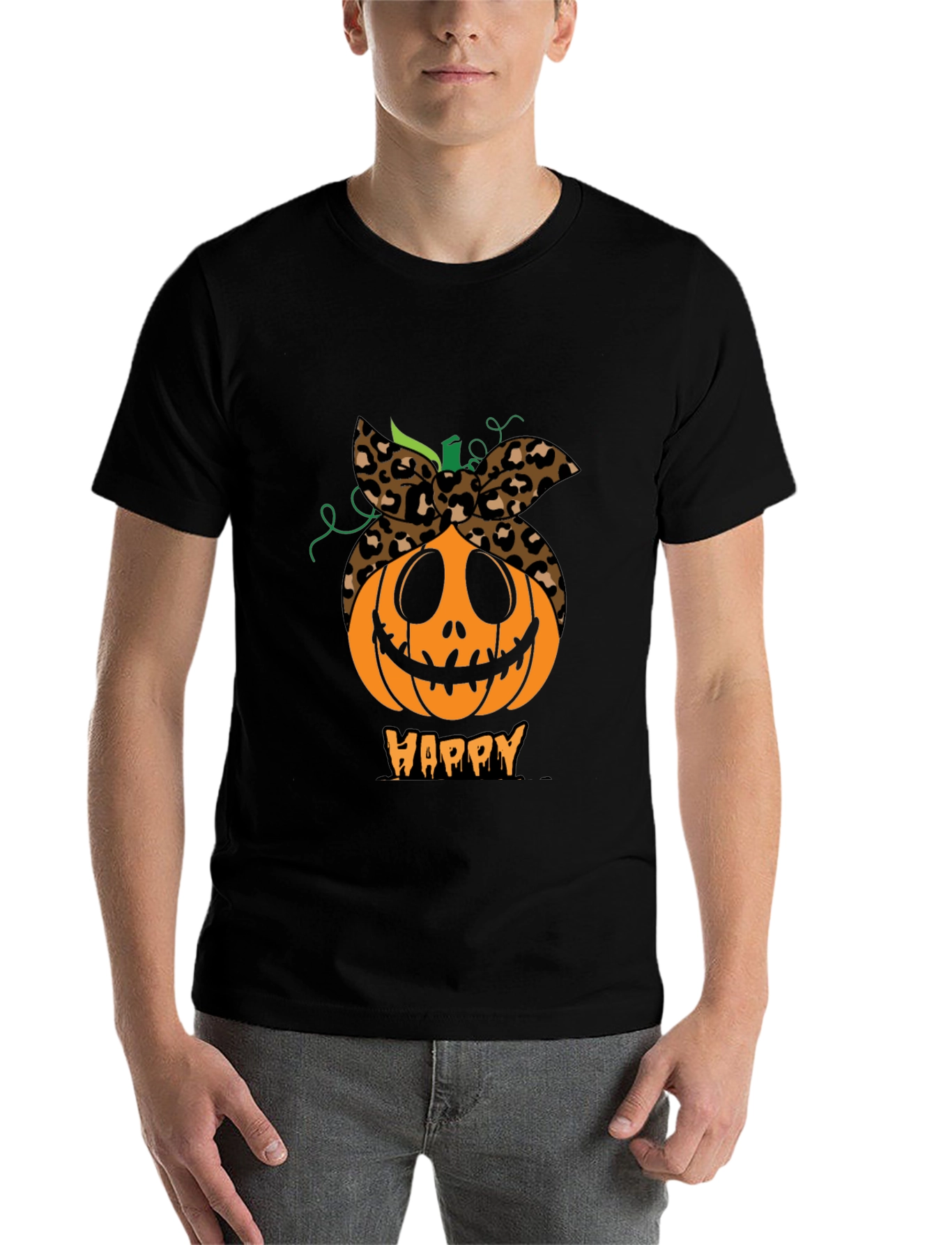 Happy Pumpkin Headband Graphic Tee