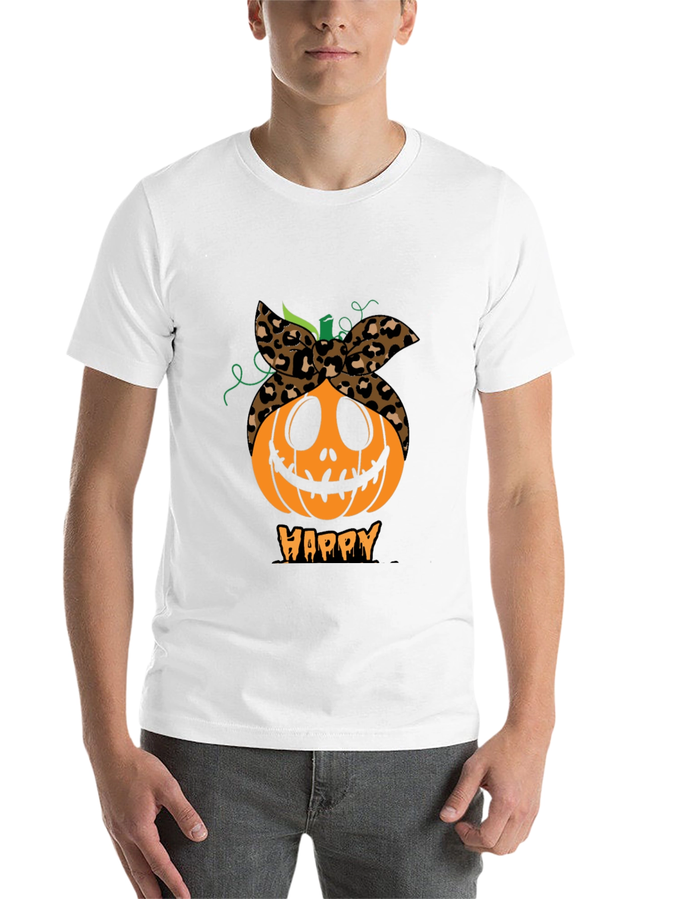 Happy Pumpkin Headband Graphic Tee