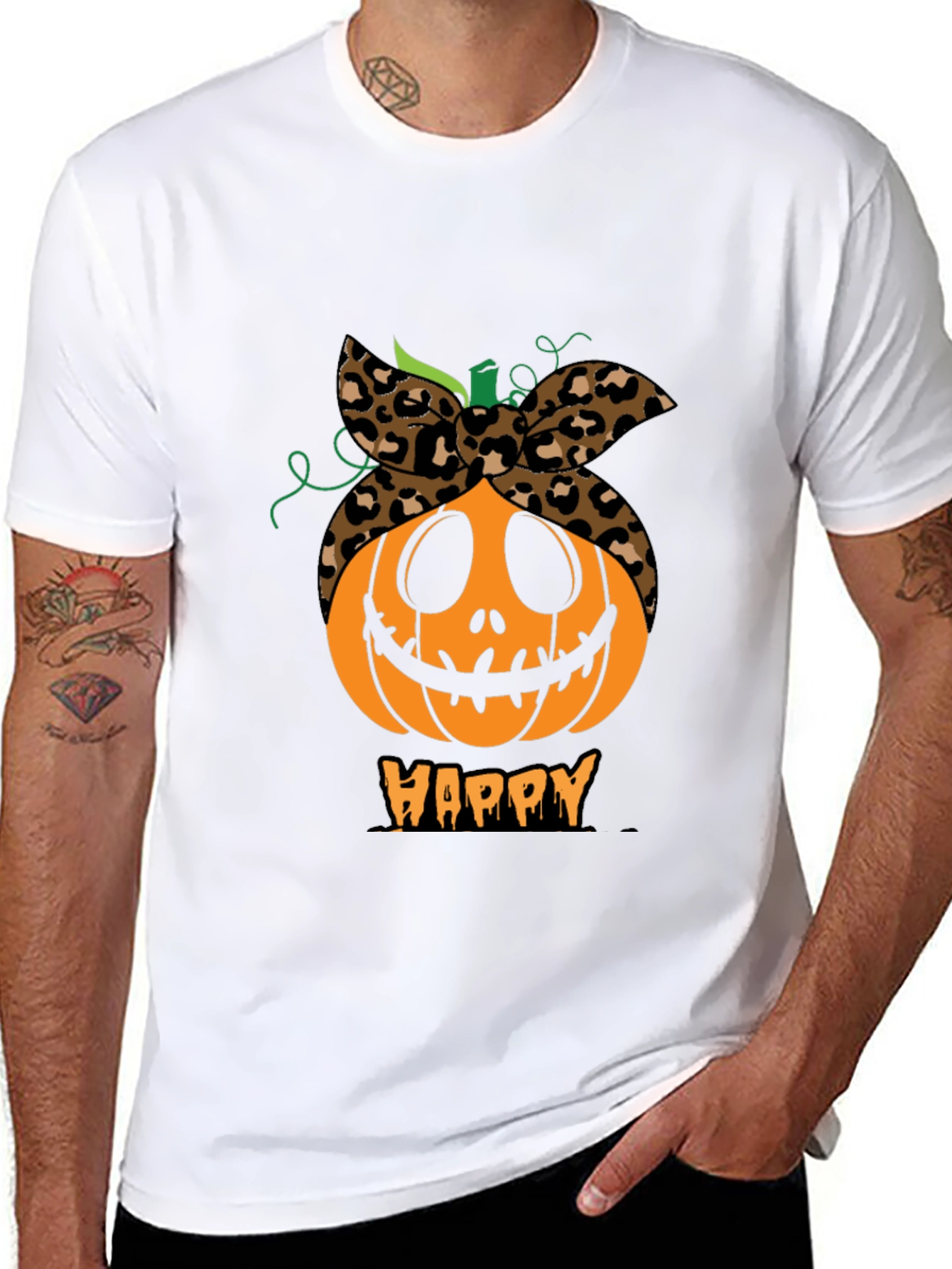Happy Pumpkin Headband Graphic Tee