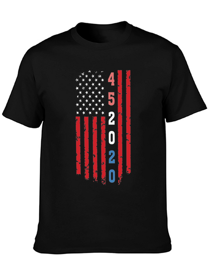 45 2020 American Flag Graphic T-Shirt