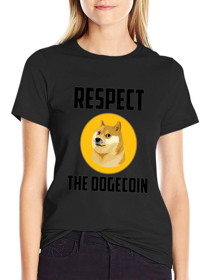 Respect the Dogecoin T-Shirt - Crypto Meme Tee