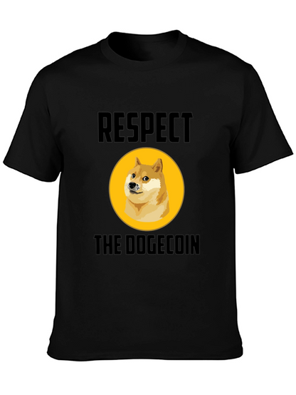 Respect the Dogecoin T-Shirt - Crypto Meme Tee