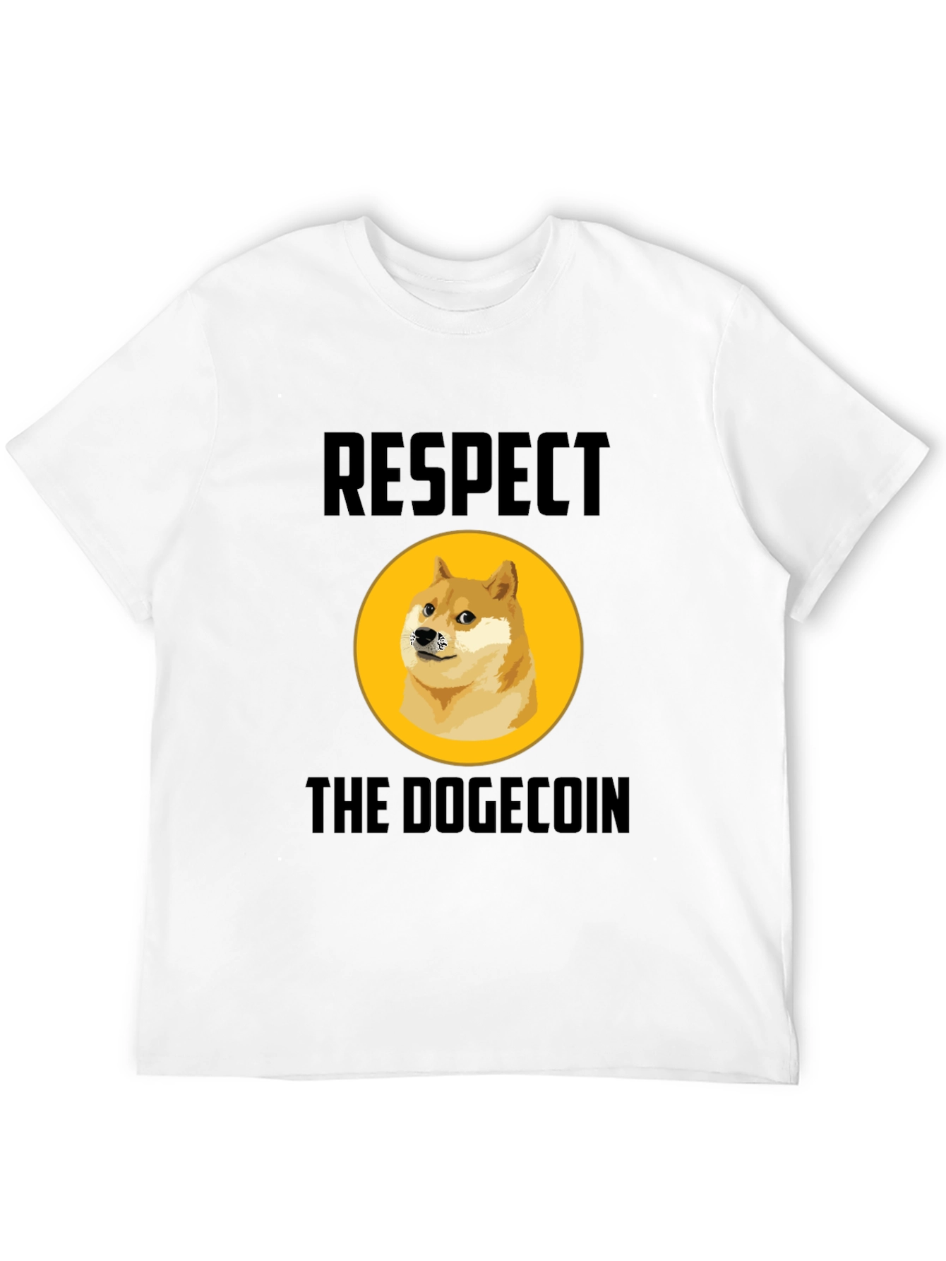 Respect the Dogecoin T-Shirt - Crypto Meme Tee