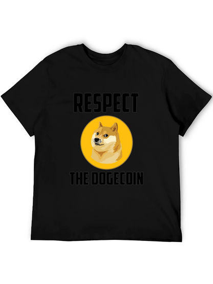 Respect the Dogecoin T-Shirt - Crypto Meme Tee