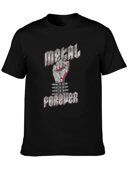Metal Forever Black Graphic T-Shirt