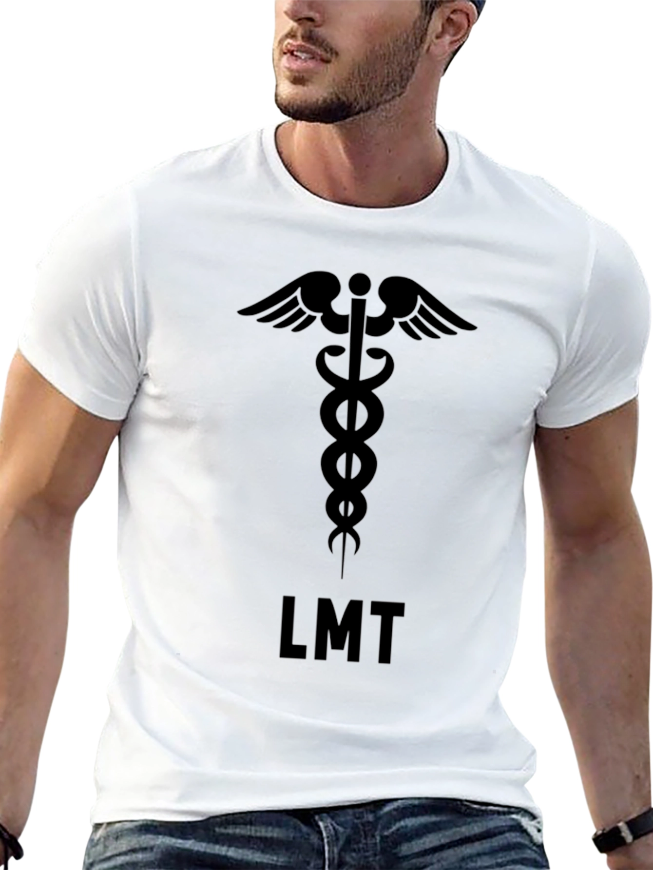 LMT Caduceus Black T-Shirt - Medical Professional Apparel