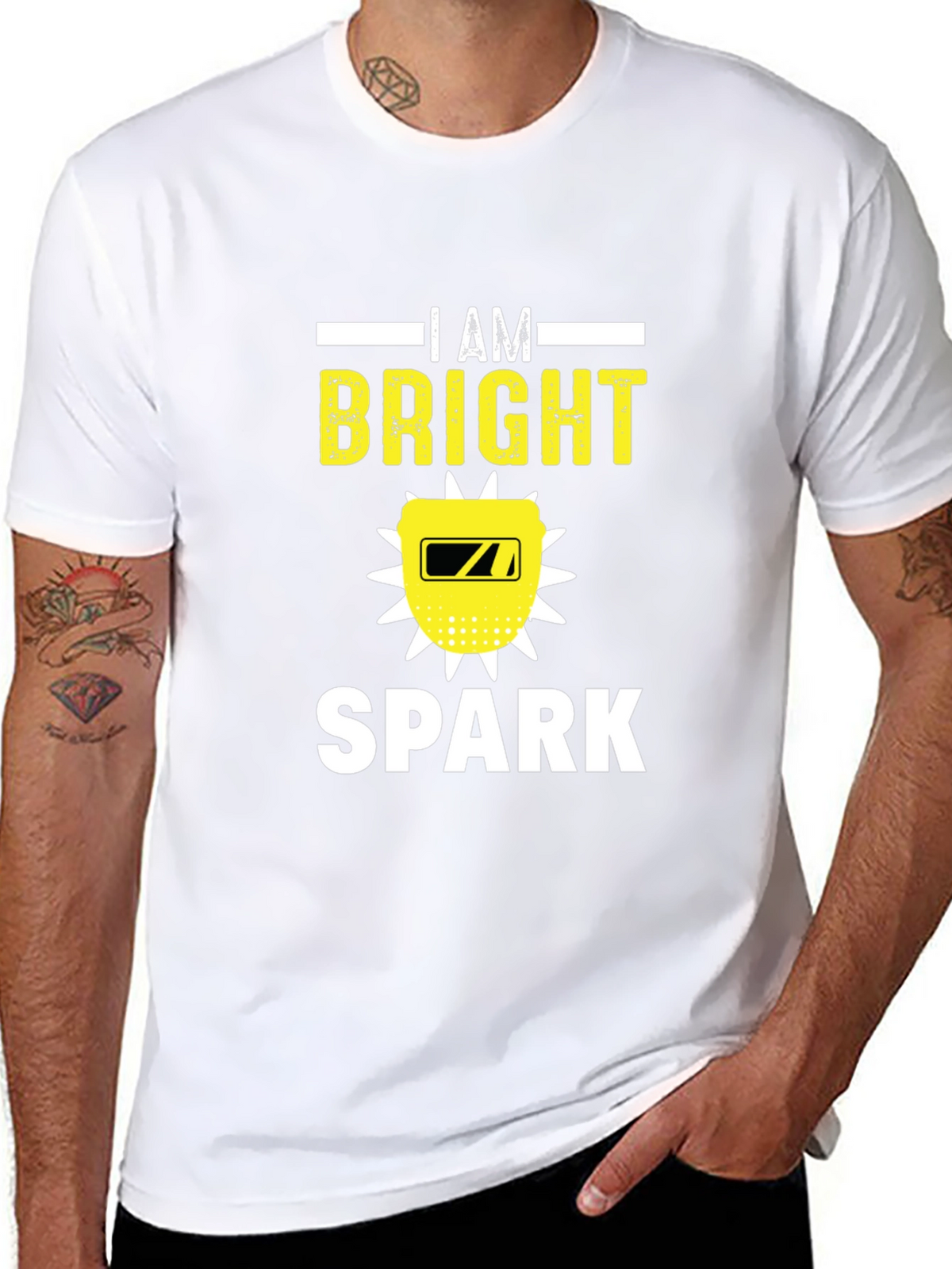 I Am Bright Spark Funny Welder T-Shirt