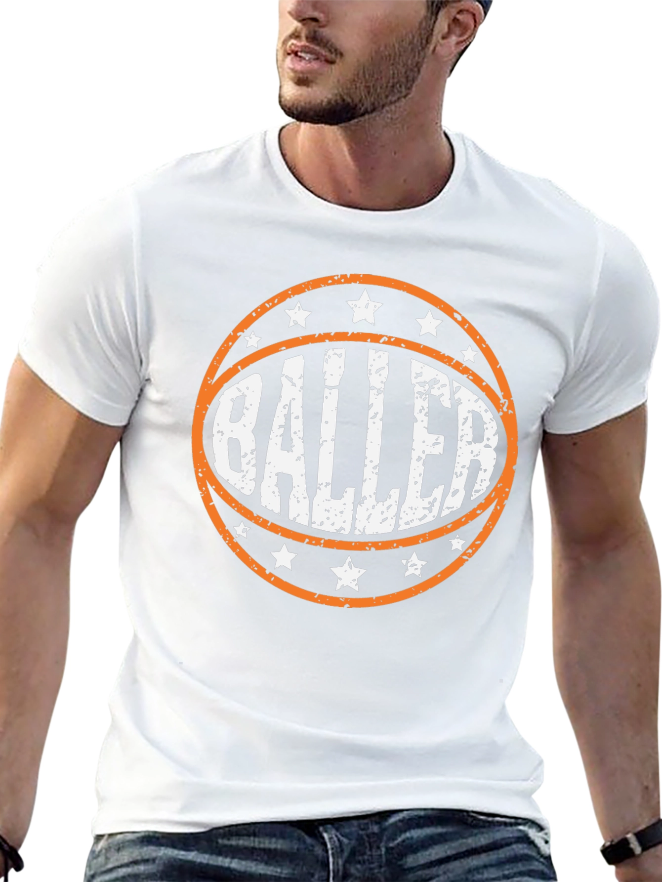 Baller Graphic Tee - Basketball Player T-Shirt