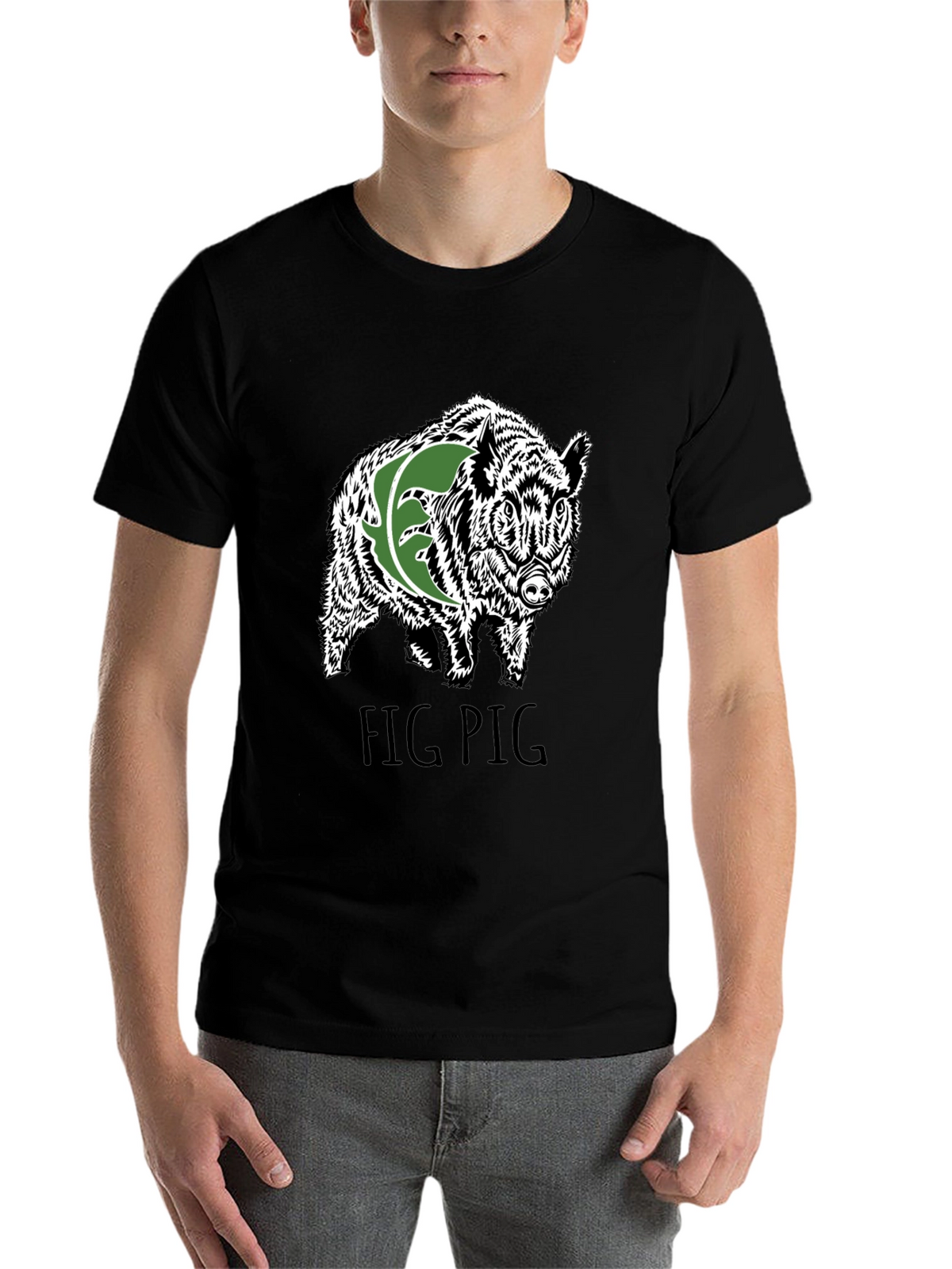 Fig Pig Black T-Shirt
