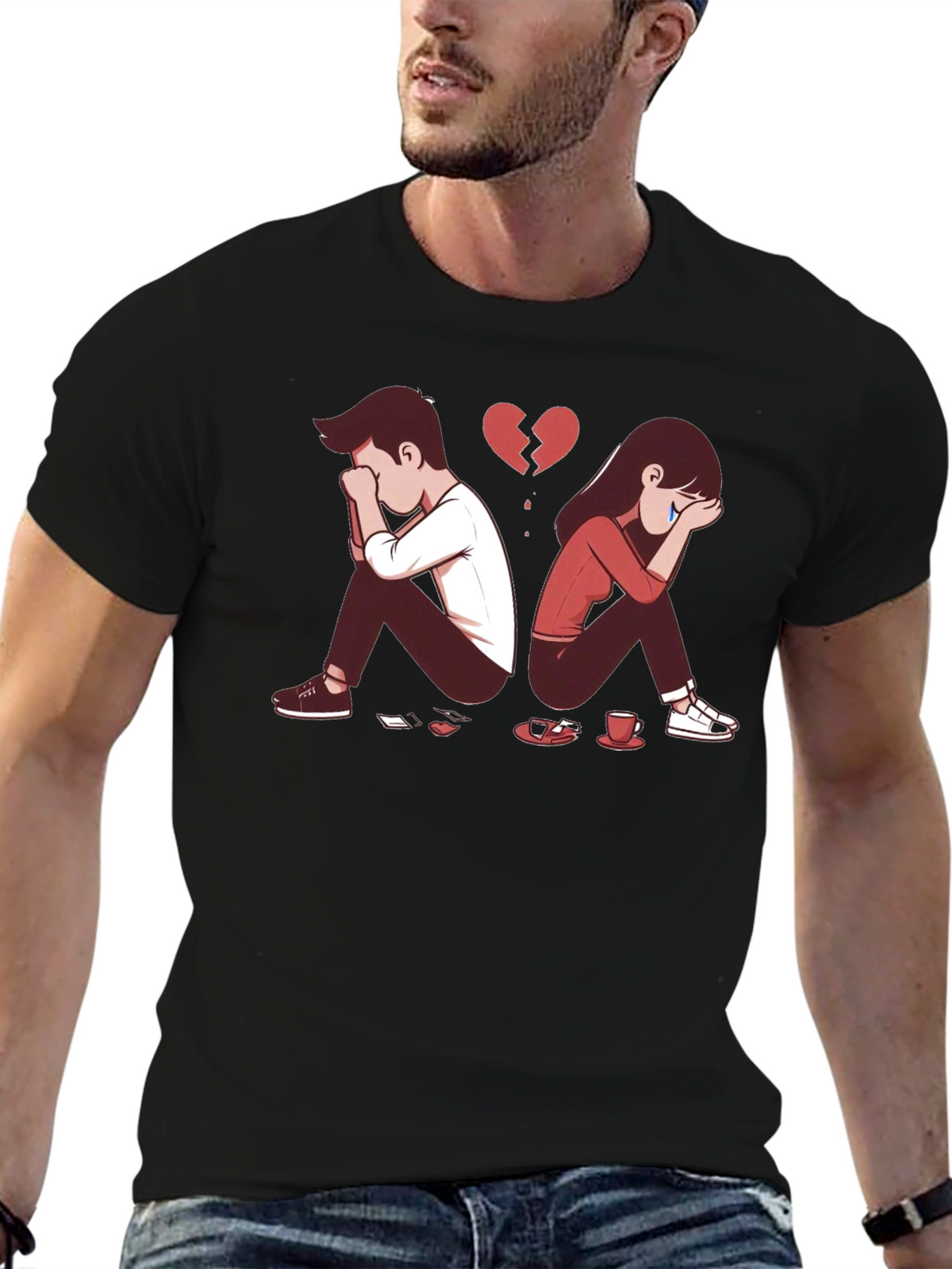 Broken Heart Graphic T-Shirt