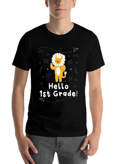 Hello 1st Grade Lion Graphic Tee