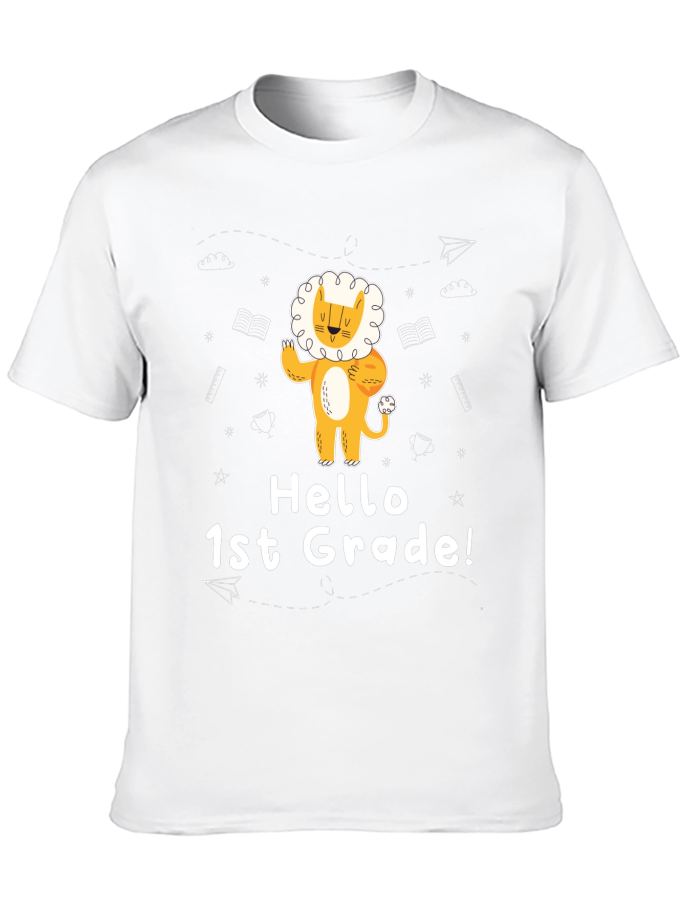 Hello 1st Grade Lion Graphic Tee