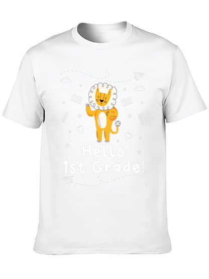 Hello 1st Grade Lion Graphic Tee
