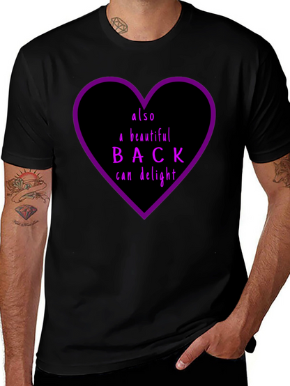 Beautiful Back Graphic Tee - Unisex Black Cotton T-Shirt