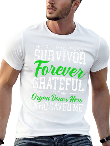 Heart Transplant Survivor Forever Grateful T-Shirt
