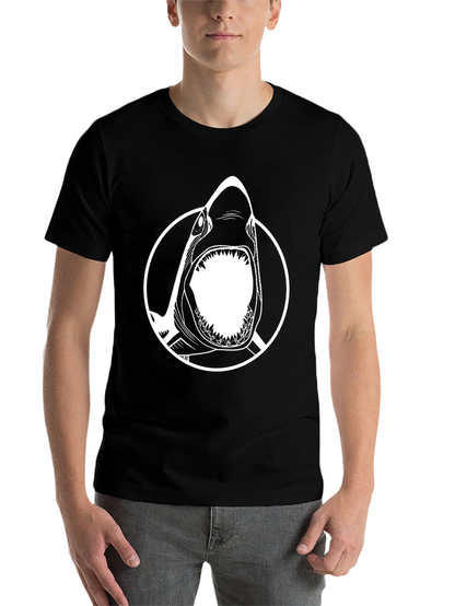 Shark Graphic Tee - Mens Black T-Shirt