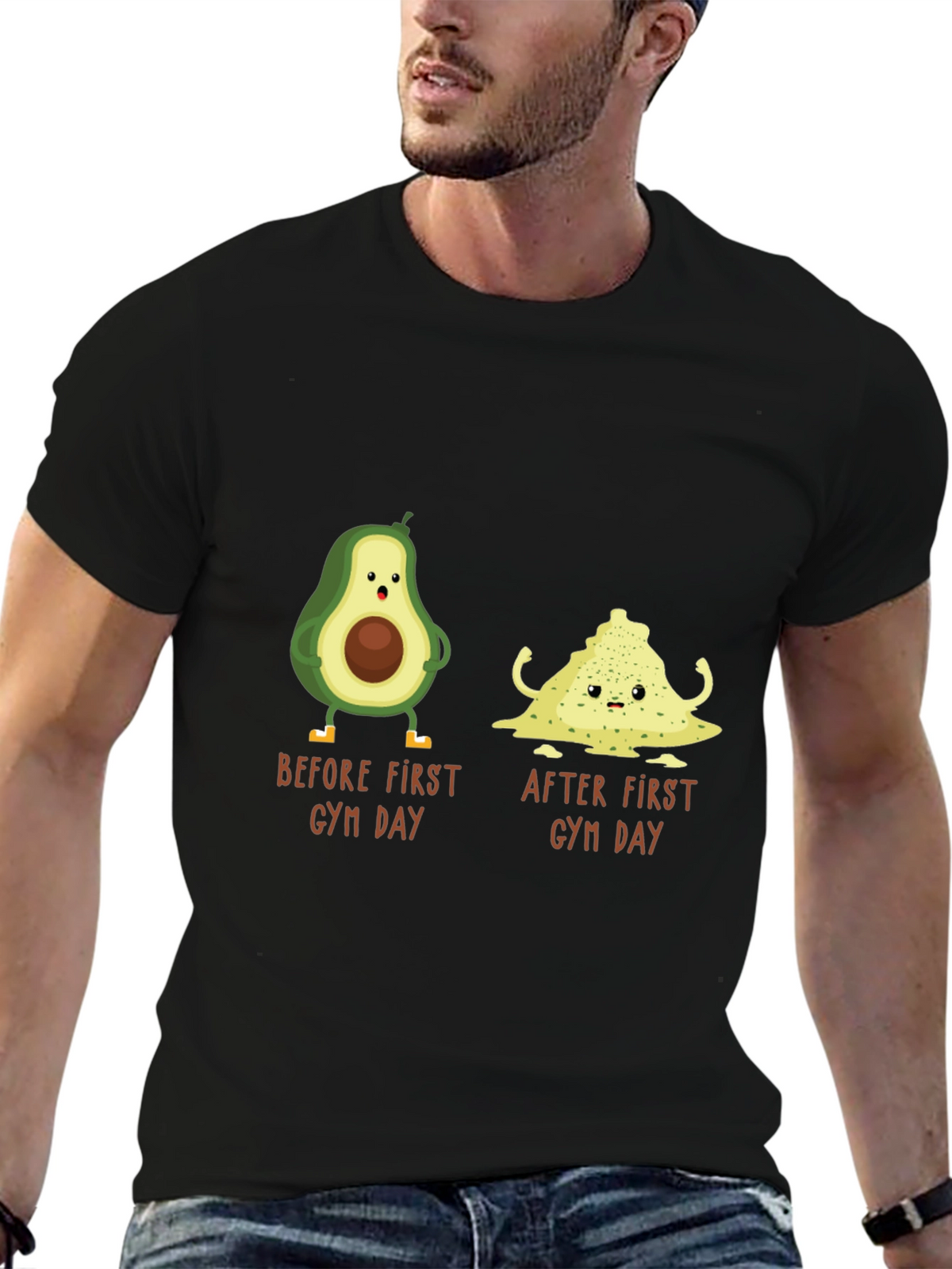 Avocado Gym Day T-Shirt - Funny Workout Tee