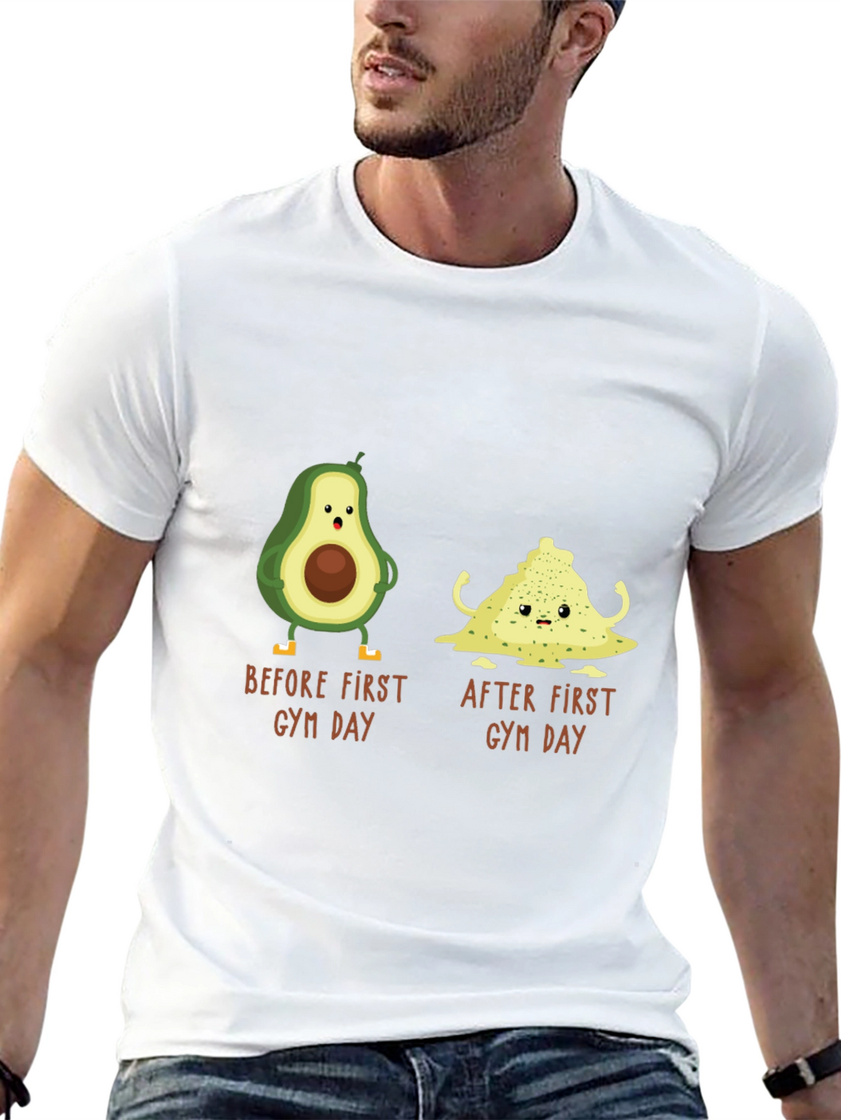 Avocado Gym Day T-Shirt - Funny Workout Tee