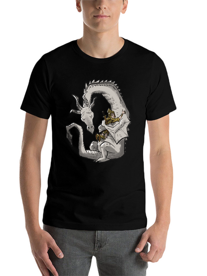 Dragon and Knight T-Shirt - Whimsical Graphic Tee