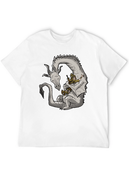 Dragon and Knight T-Shirt - Whimsical Graphic Tee