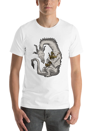 Dragon and Knight T-Shirt - Whimsical Graphic Tee