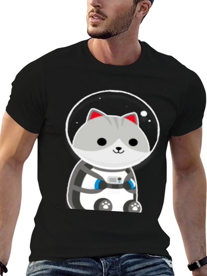Astronaut Cat Graphic T-Shirt