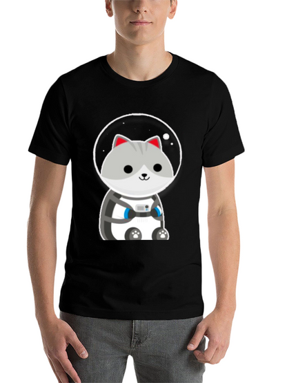 Astronaut Cat Graphic T-Shirt