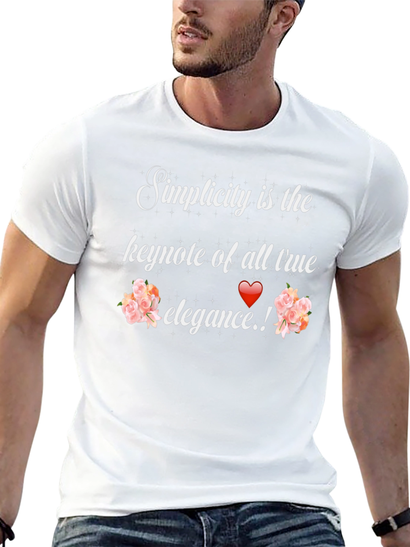 Simplicity Elegance Graphic Tee - Stylish Unisex T-Shirt