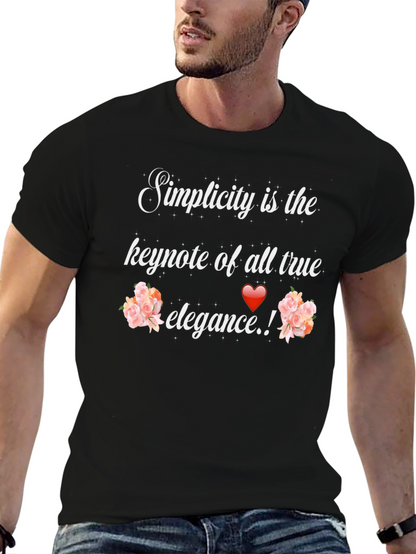 Simplicity Elegance Graphic Tee - Stylish Unisex T-Shirt