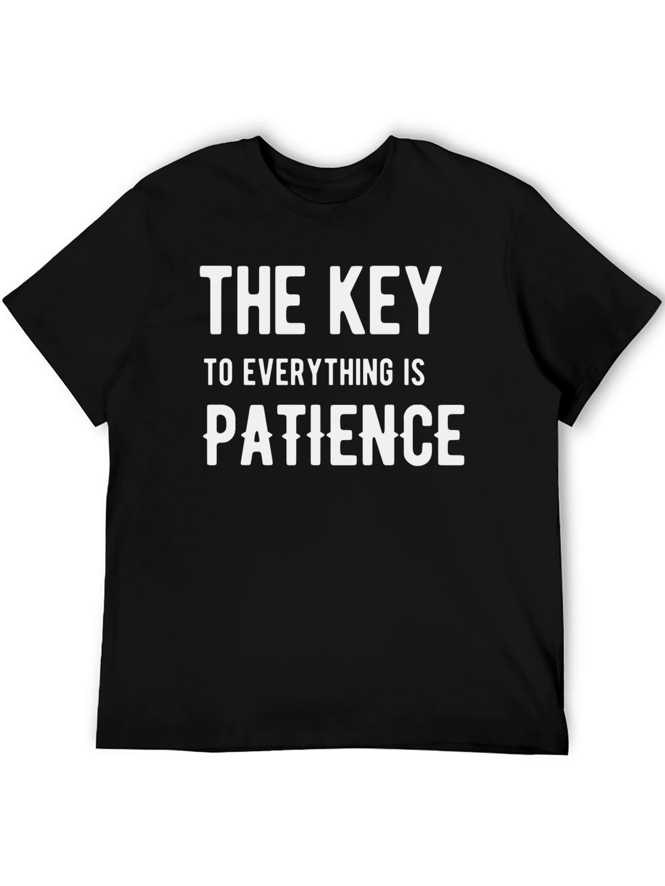 Patience is Key Graphic Tee - Mens Black T-Shirt