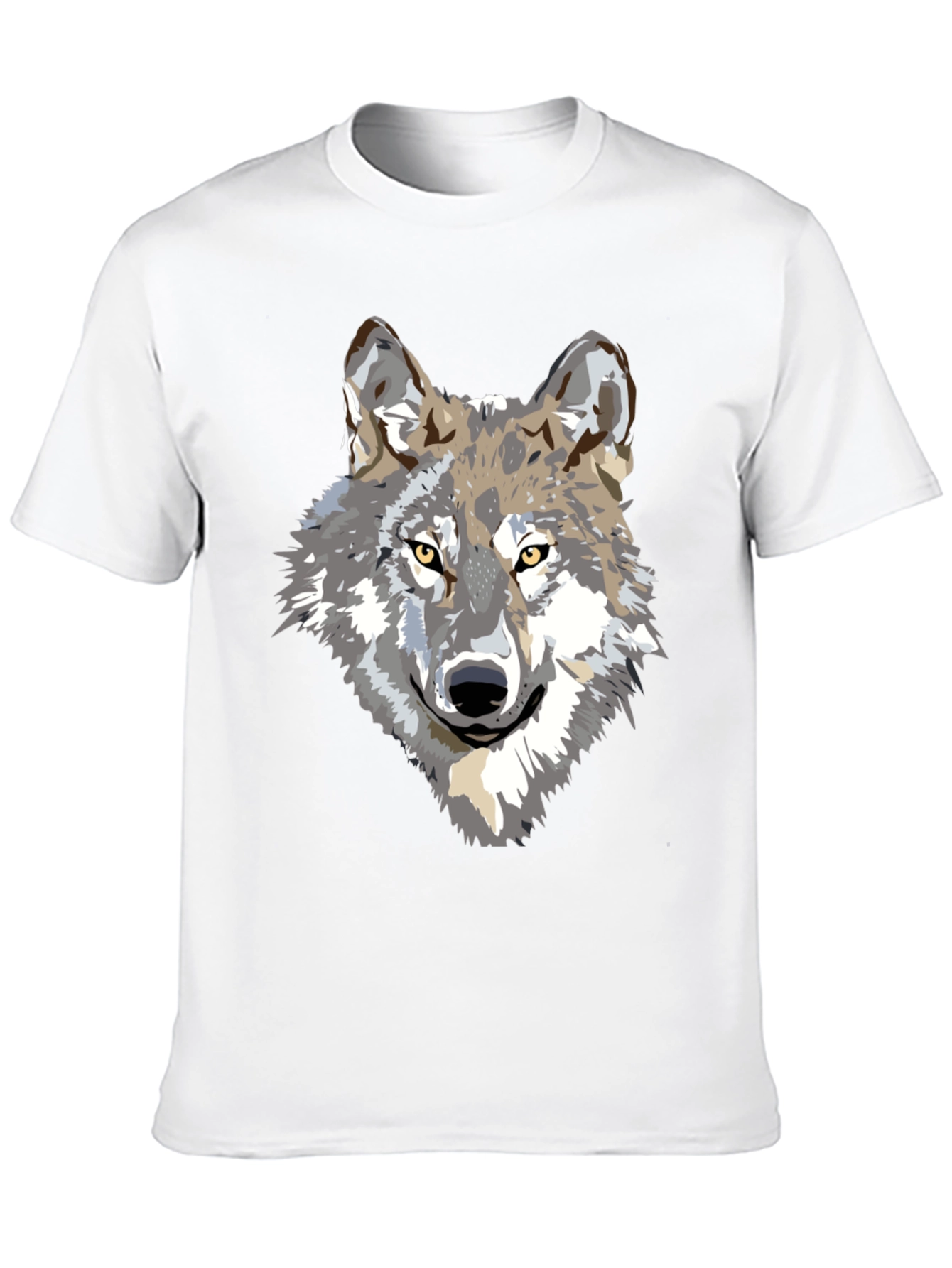 Wolf Graphic Print Black T-Shirt