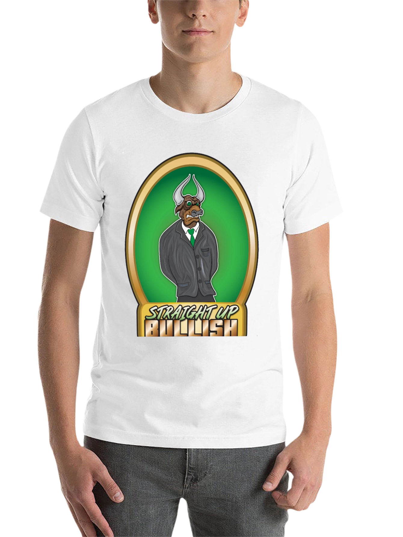 Straight Up Bullish Graphic T-Shirt