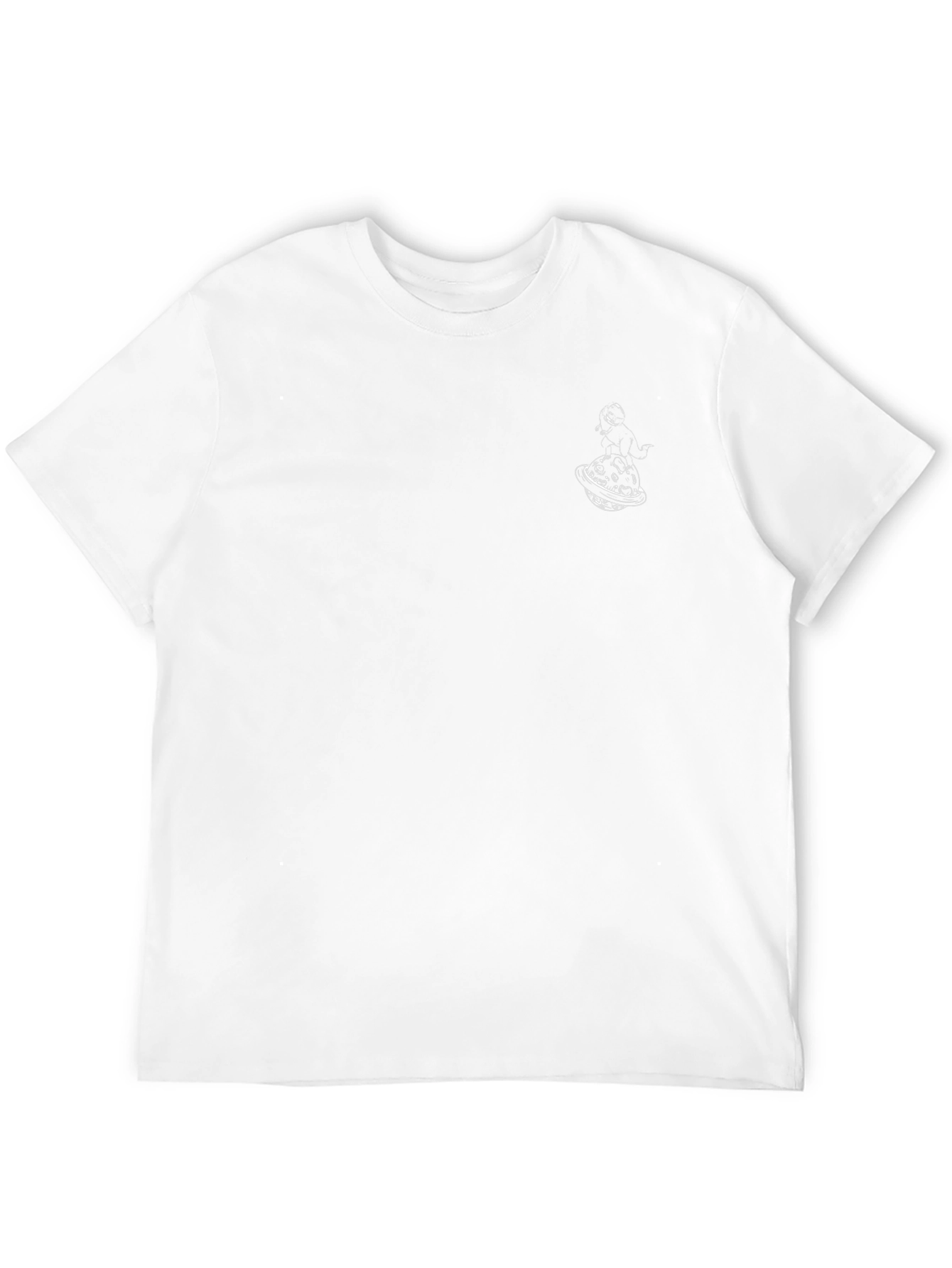 Mens Black Graphic Tee - Space Planet Design