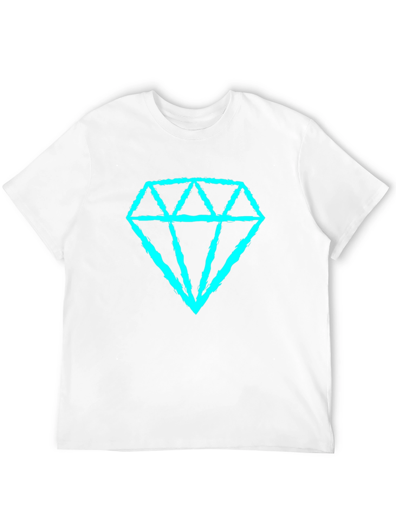Diamond Graphic Tee - Casual Black T-Shirt