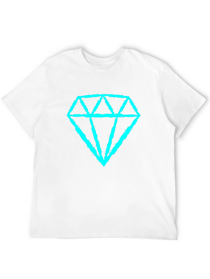 Diamond Graphic Tee - Casual Black T-Shirt