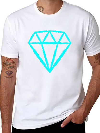 Diamond Graphic Tee - Casual Black T-Shirt