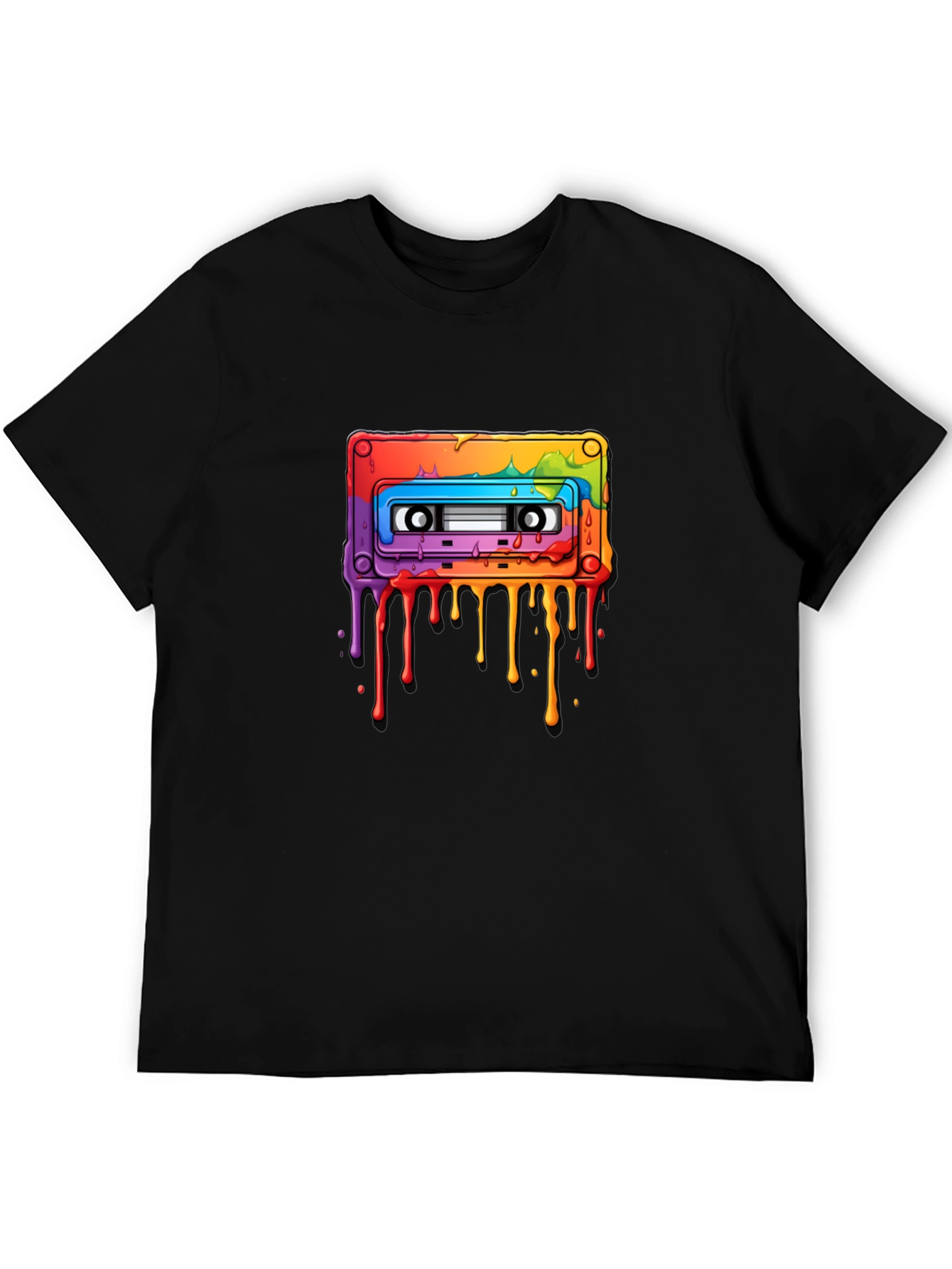 Rainbow Cassette Tape Graphic T-Shirt