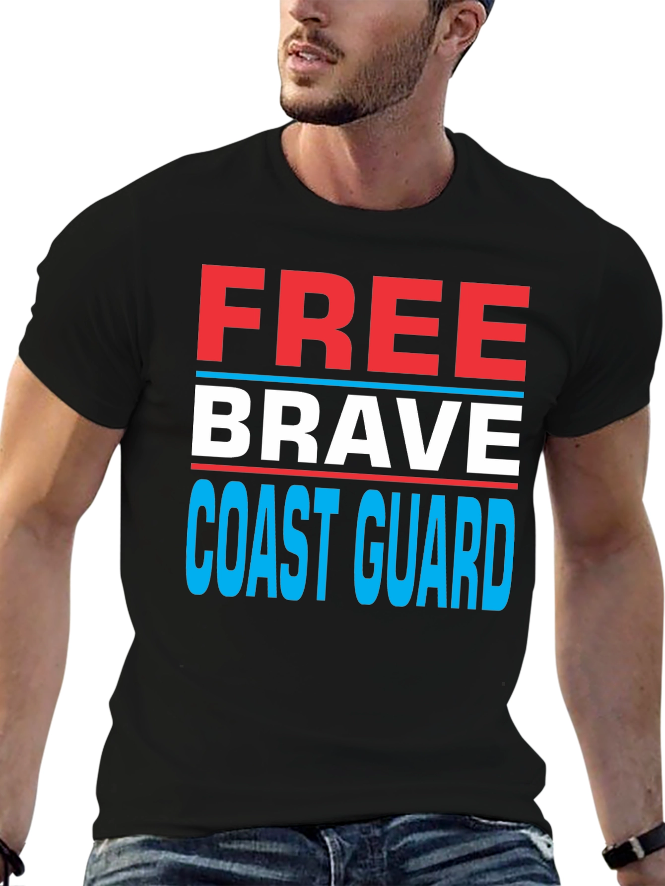 Free Brave Coast Guard Patriotic T-Shirt