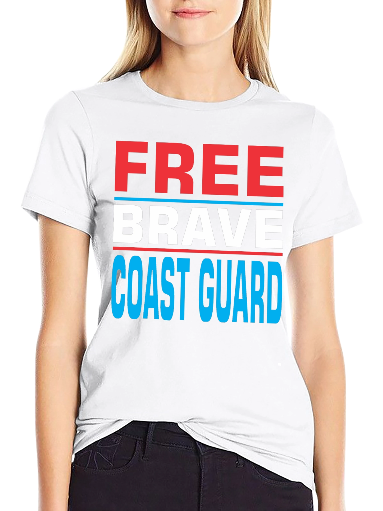 Free Brave Coast Guard Patriotic T-Shirt